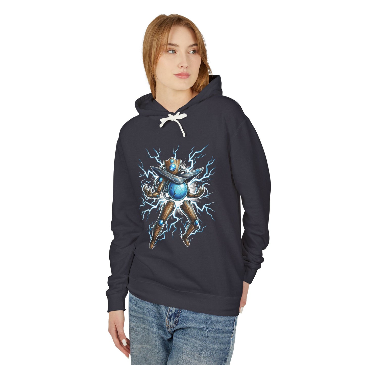 Slay the Spire Construct Mod Fan Art – Robotic Cycle Warrior Design Unisex Premium Hoodie