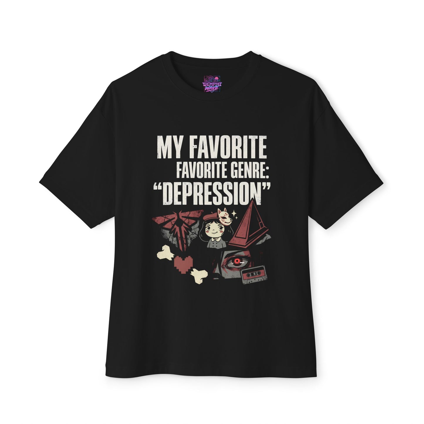 Little Misfortune Mr. Voice – Silent Hill Pyramid Head Undertale Sans Vibes Premium Oversized Unisex T-Shirt