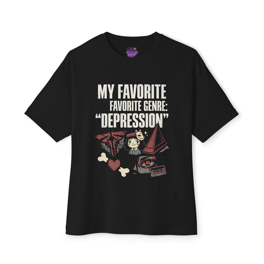 Little Misfortune Mr. Voice – Silent Hill Pyramid Head Undertale Sans Vibes Premium Oversized Unisex T-Shirt