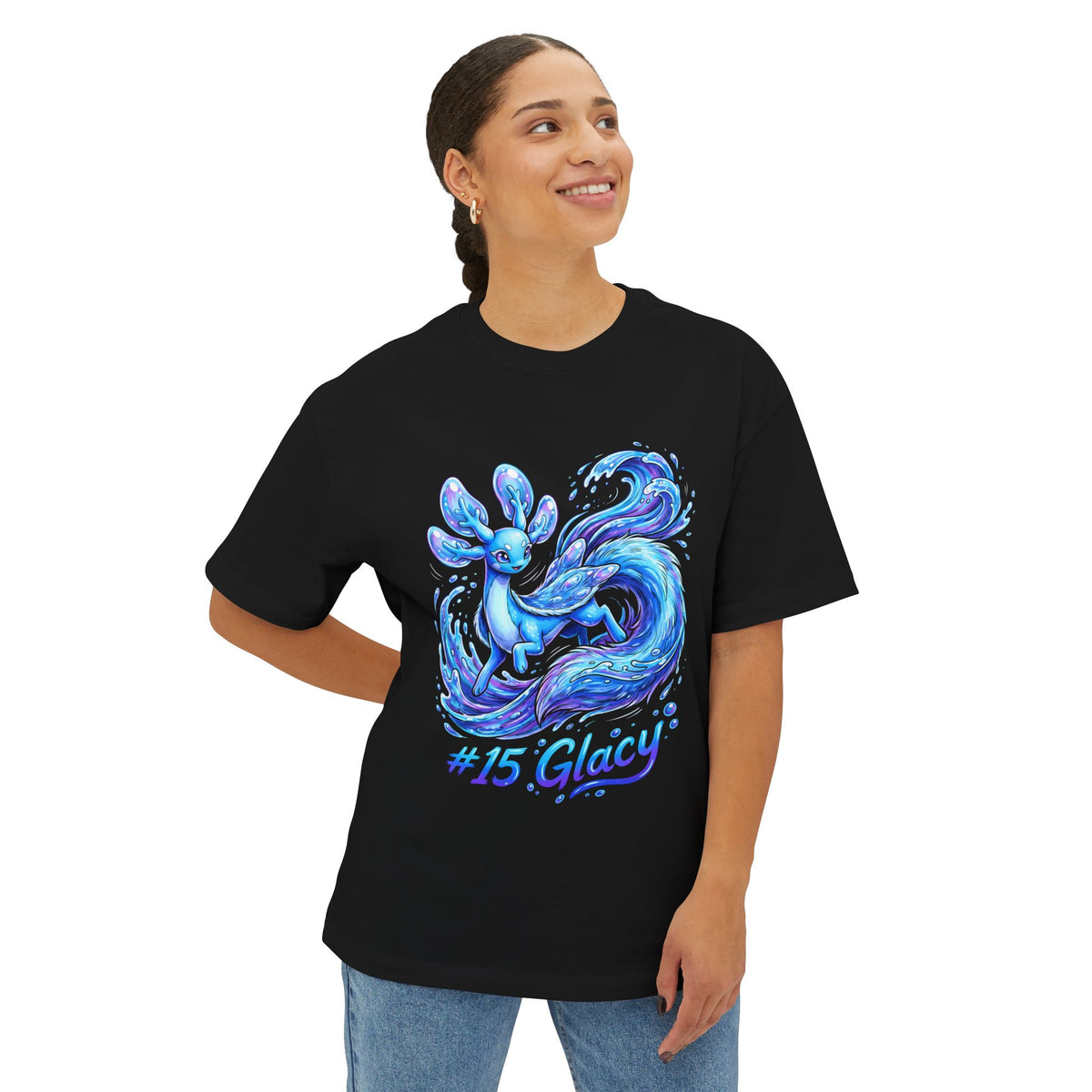 Glacy Aniimo Elemental Burst Creature Art - Oversized Premium Tee