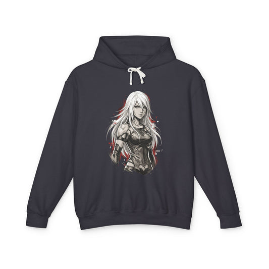 A2 NieR Shirt | Long White Hair Tattered Black Outfit Gamer Merch Unisex Premium Hoodie