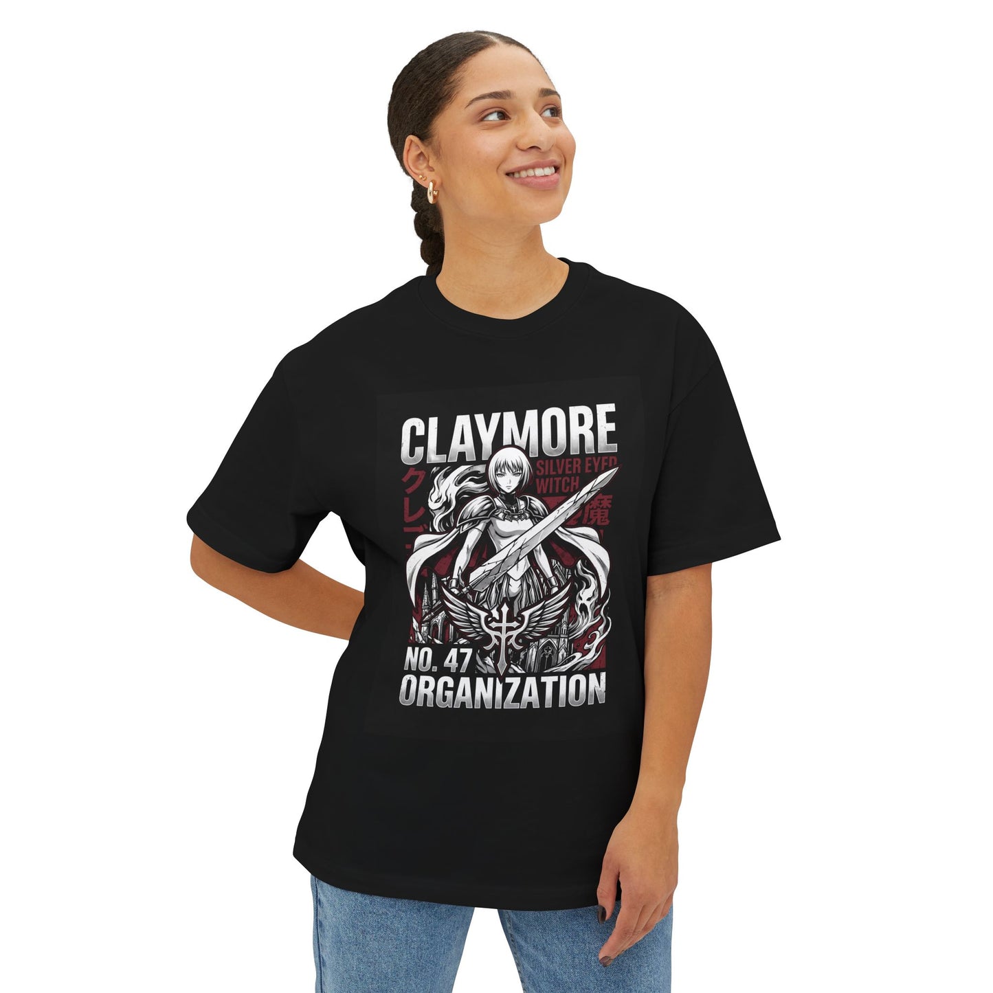 Claymore Dark Fantasy Action Series Premium Oversized Unisex T-Shirt