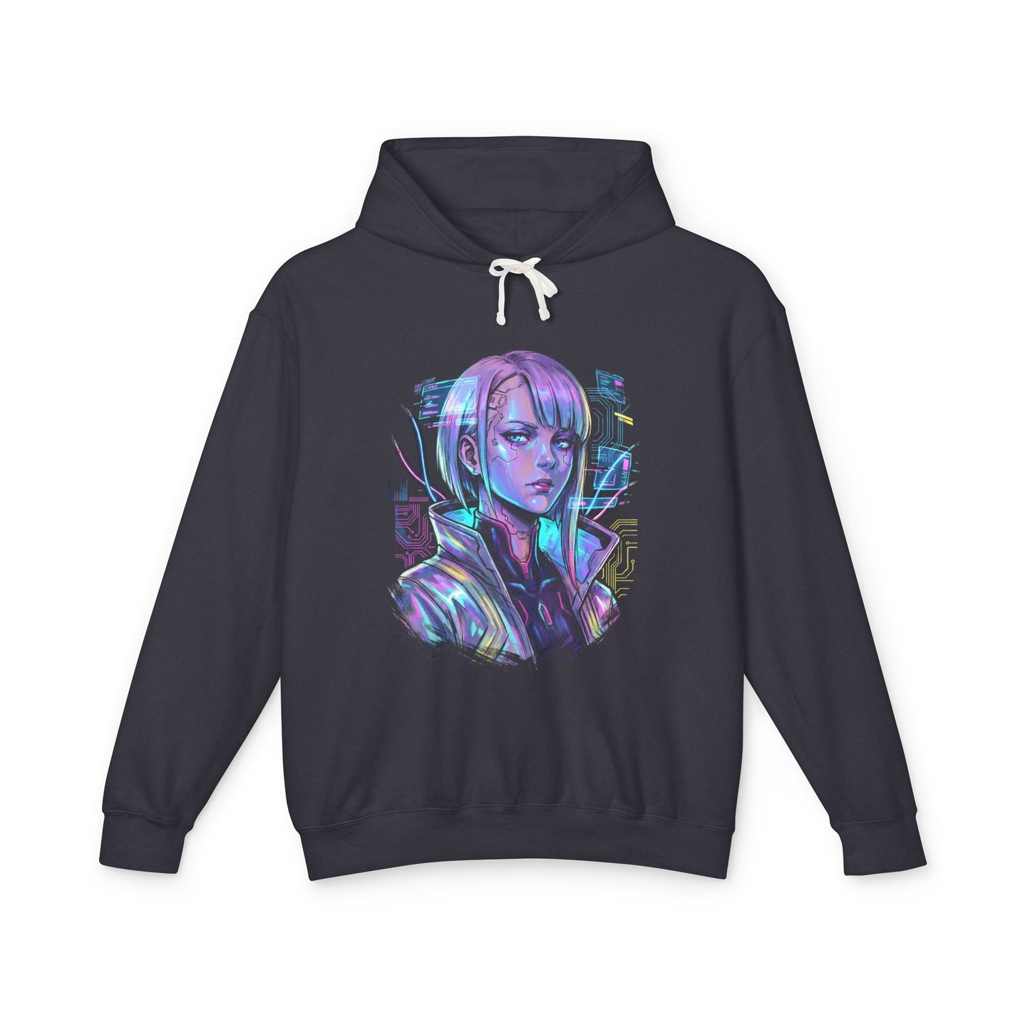 Cyberpunk Edgerunners Lucy Black Knee High Boots Netrunner Design Unisex Premium Hoodie