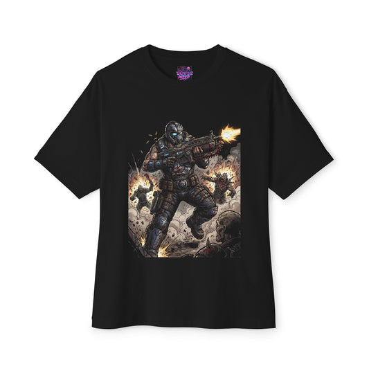 Gritty Chainsaw Assault Premium Oversized Unisex T-Shirt