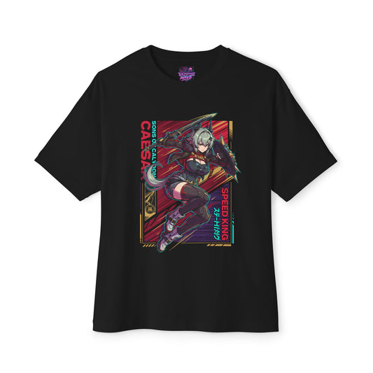 Zenless Zone Zero Caesar King Neon Retro Vaporwave Premium Oversized Unisex T-Shirt