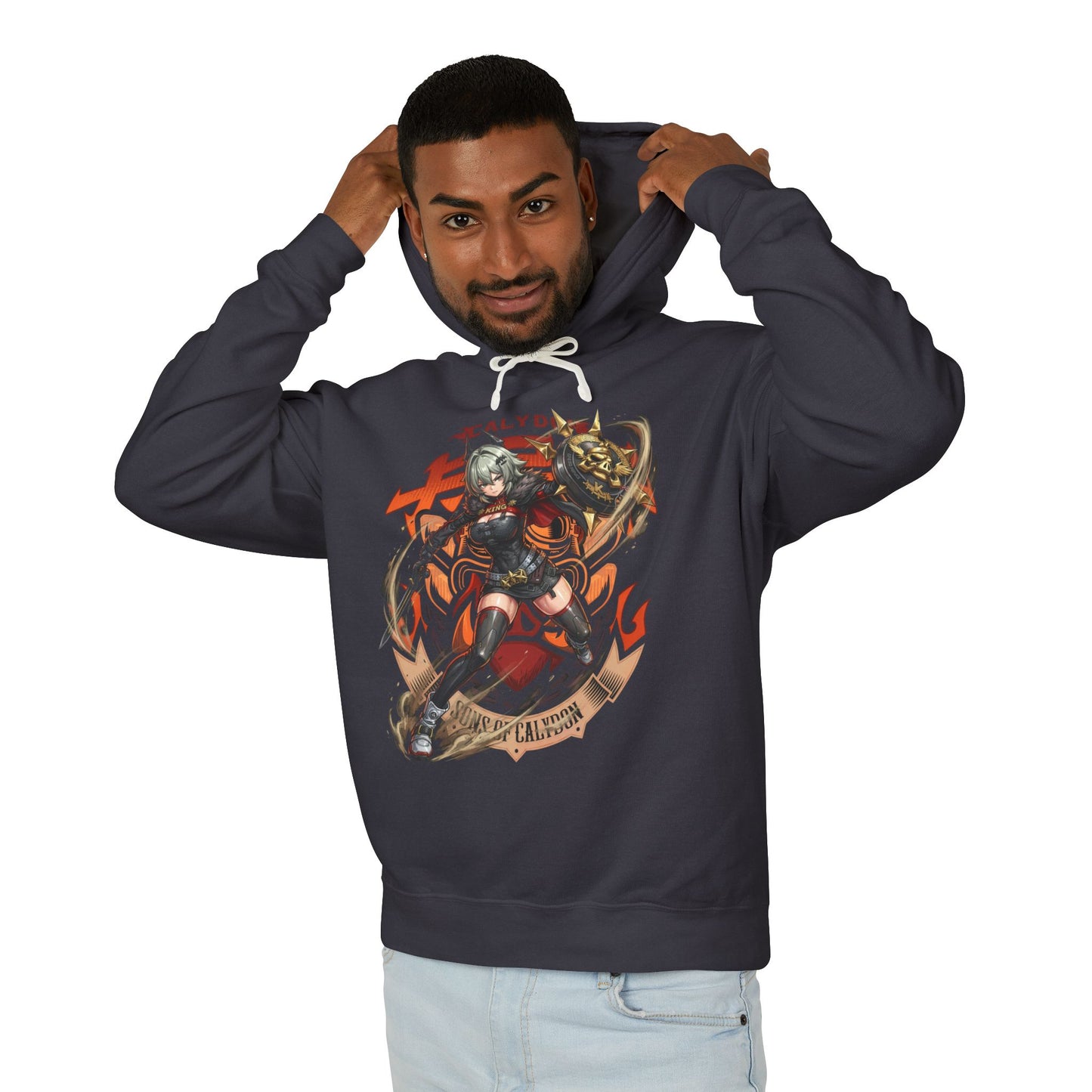 ZZZ Caesar King Cleavage Accents Biker Warrior Unisex Premium Hoodie