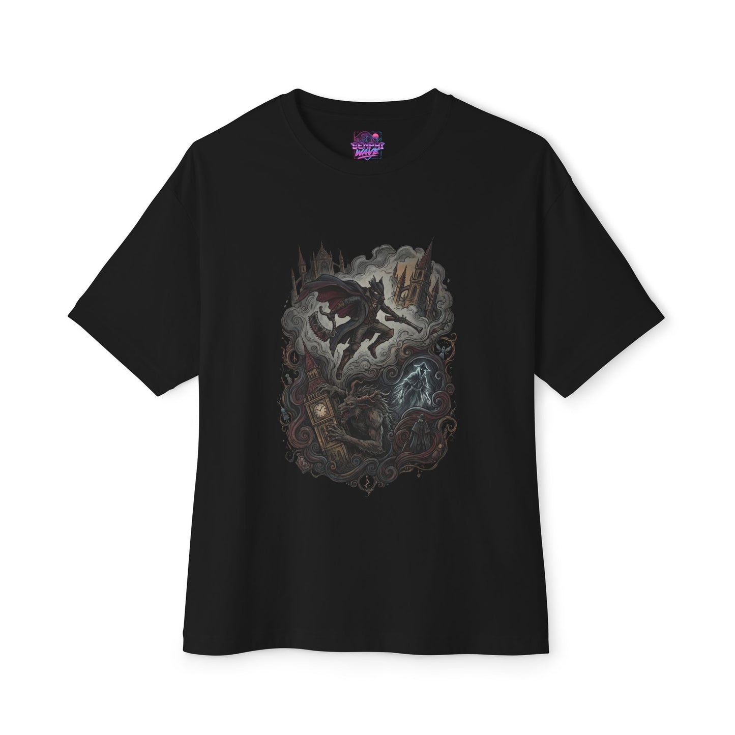 Bloodborne Hunter Good Hunter Trenchcoat Trick Weapon Design Premium Oversized Unisex T-Shirt
