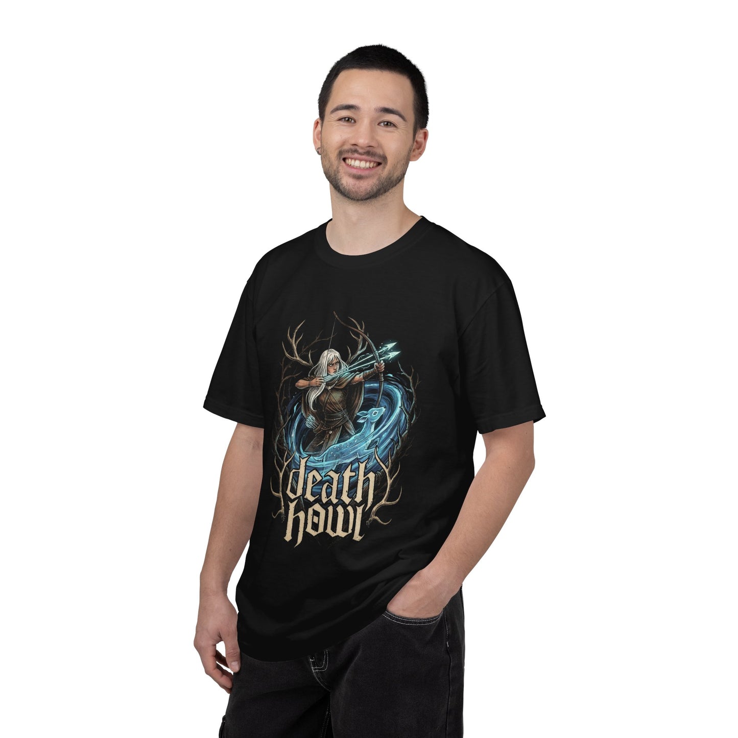 Death Howl Video Game Pixel Art Howling Mountain Premium T-Shirt