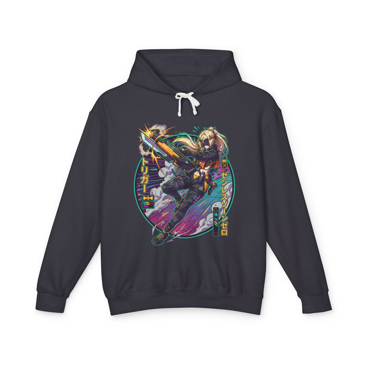 Zenless Zone Zero Trigger Synth Retrowave Blonde Sniper Unisex Premium Hoodie