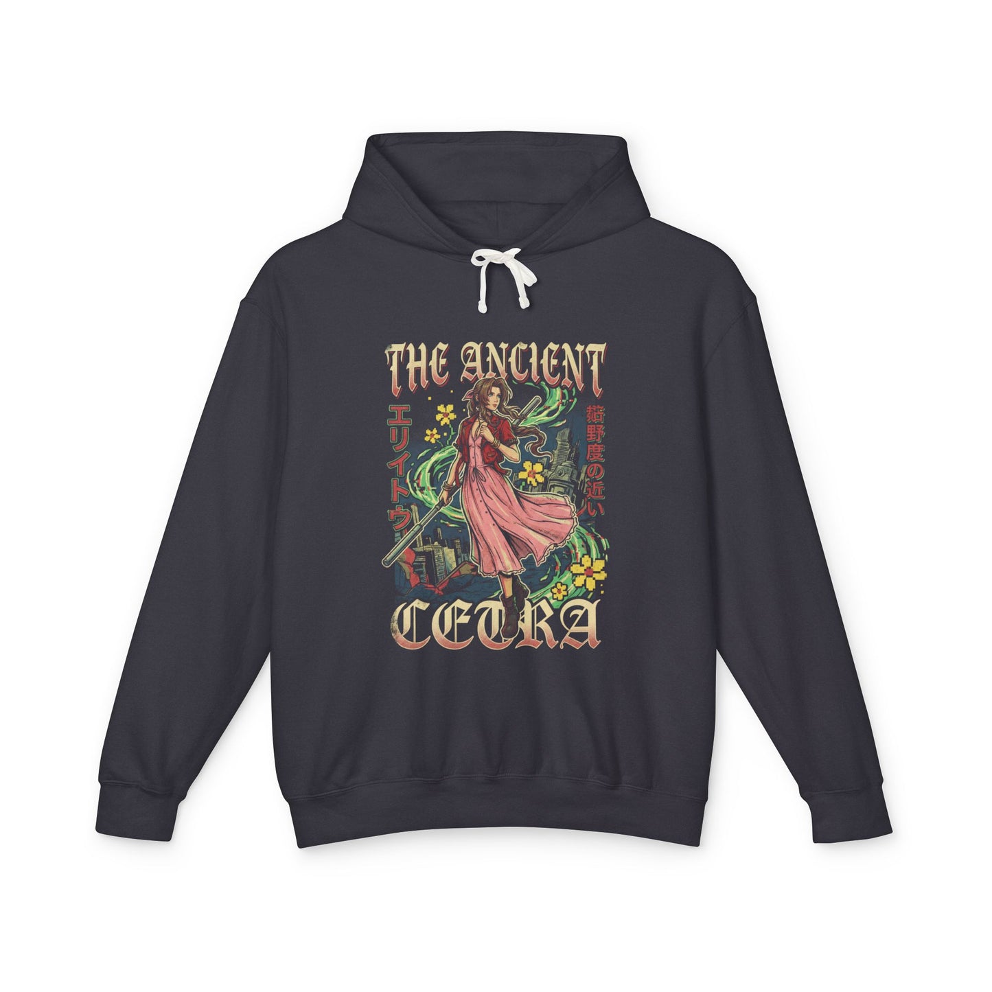 Final Fantasy VII Aerith Gainsborough Pink Dress Flower Girl Design Unisex Premium Hoodie
