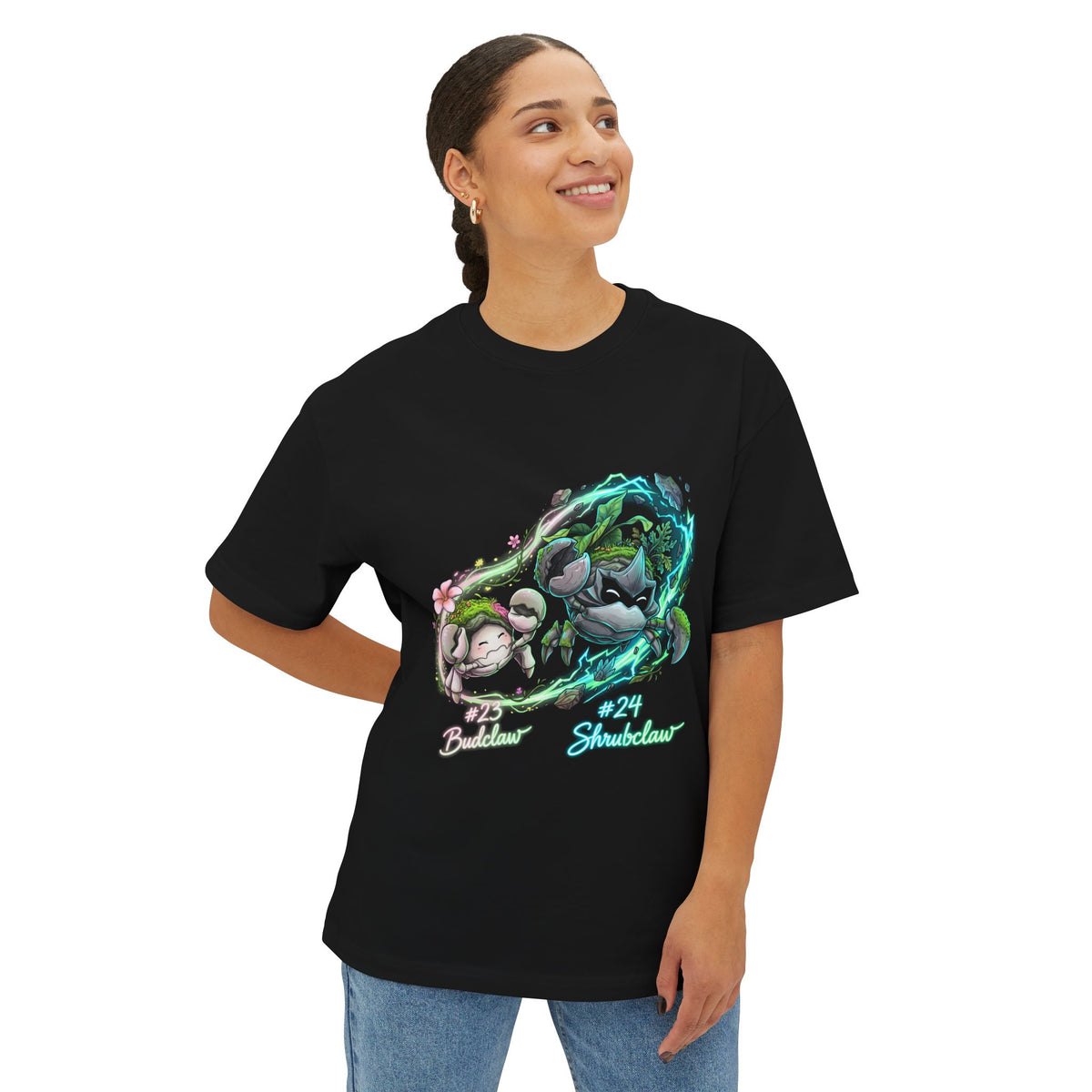 Budclaw Shrubclaw Aniimo Evolution Line Neon Glow - Oversized Premium Tee