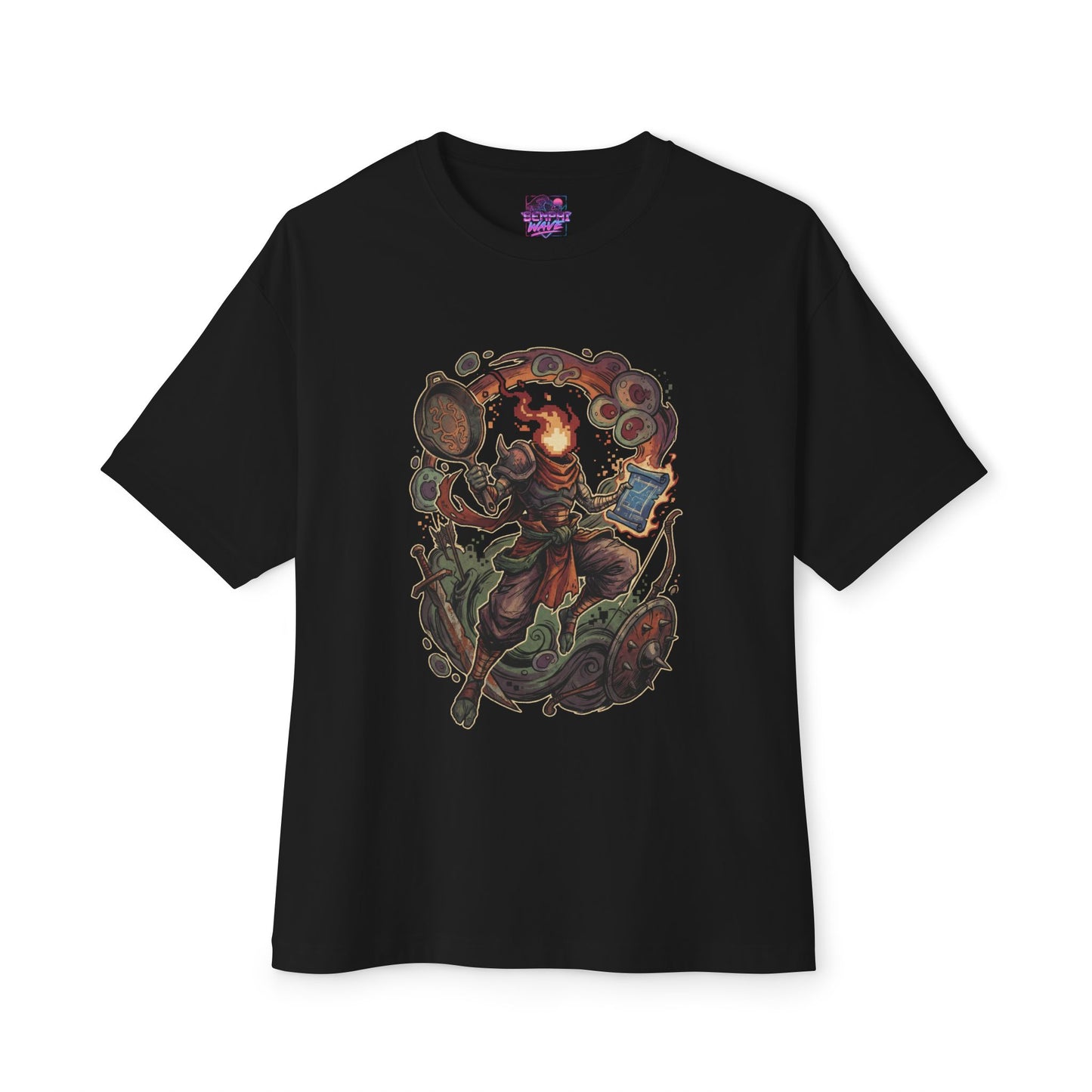 Dead Cells Prisoner Shirt | Malicious Design Beheaded Hero Gaming Merch Premium Oversized Unisex T-Shirt