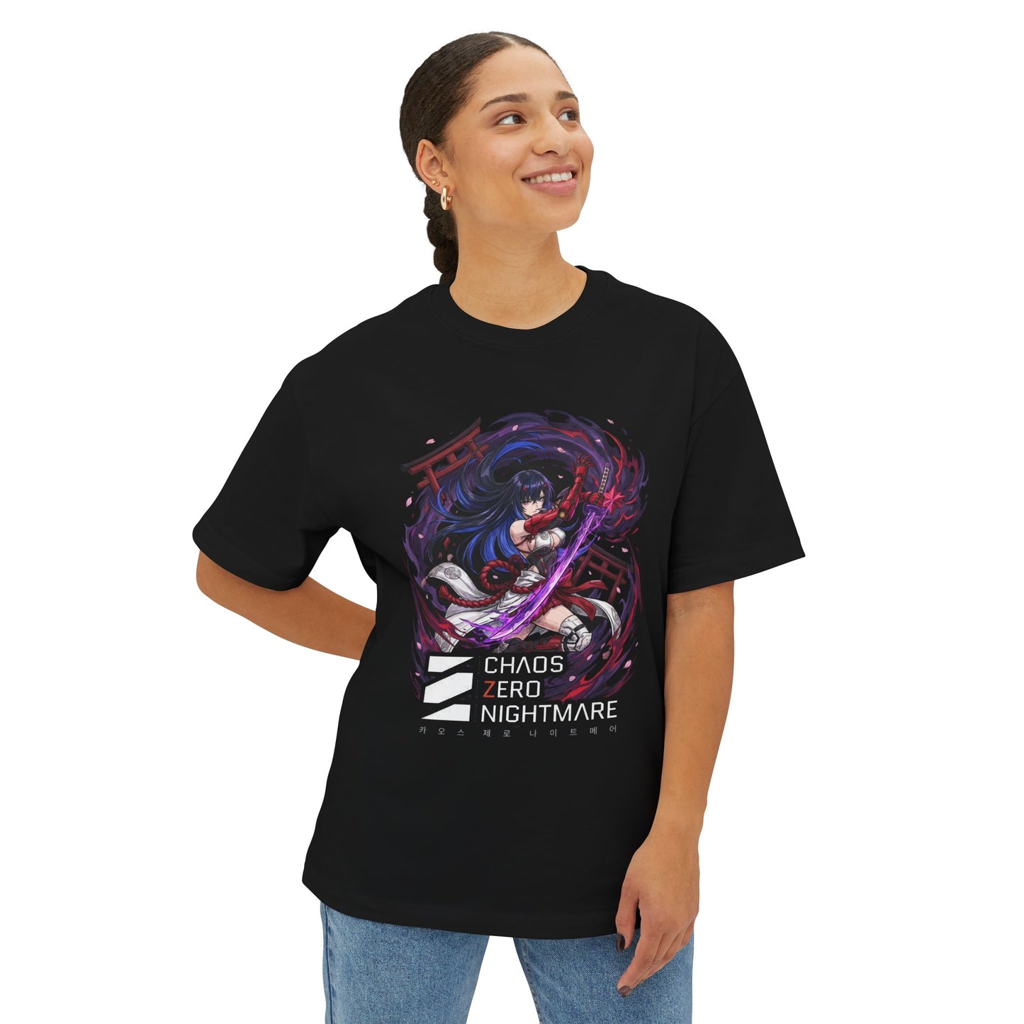 Chaos Zero Nightmare Chizuru Epic Illustration Premium Oversized Unisex T-Shirt