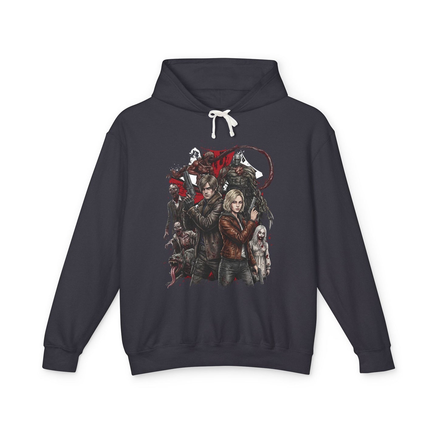 Grace Ashcroft Leon Kennedy RE9 Wrenwood Care Center Enemies Grunge Unisex Premium Hoodie