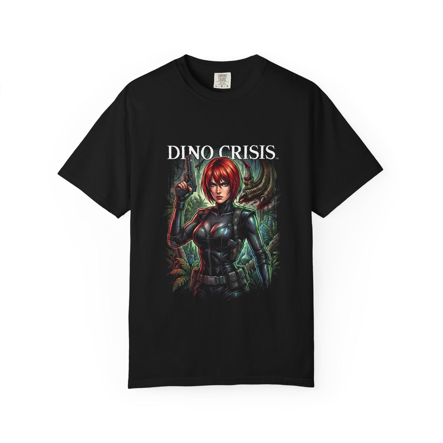 Regina Dino Crisis Red Hair Tactical Outfit Portrait Premium T-Shirt