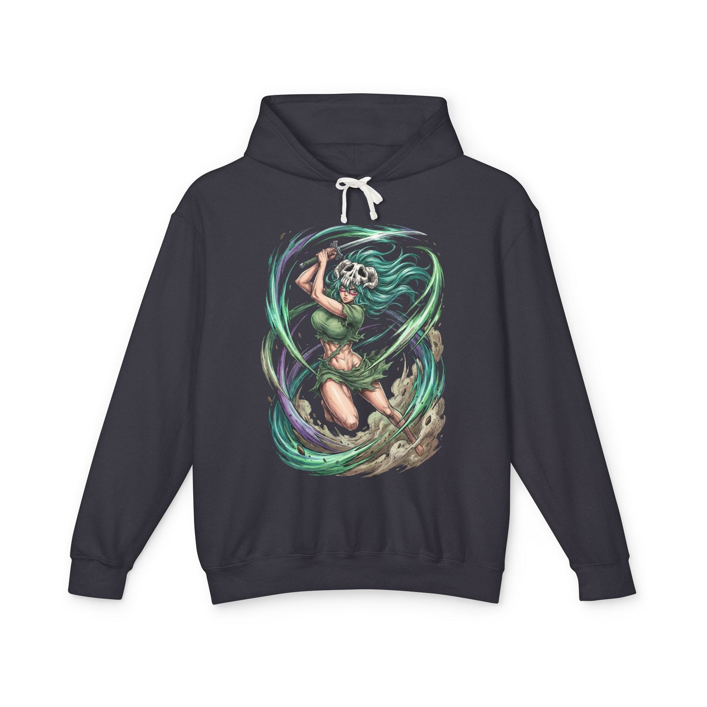 Nelliel Tu Odelschwanck Bleach Green Hair Adult Form Portrait Unisex Premium Hoodie