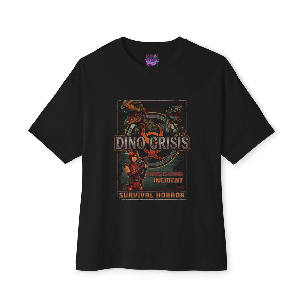 Dino Crisis Regina Ibis Island Incident Raptors Biohazard Oversized T-Shirt