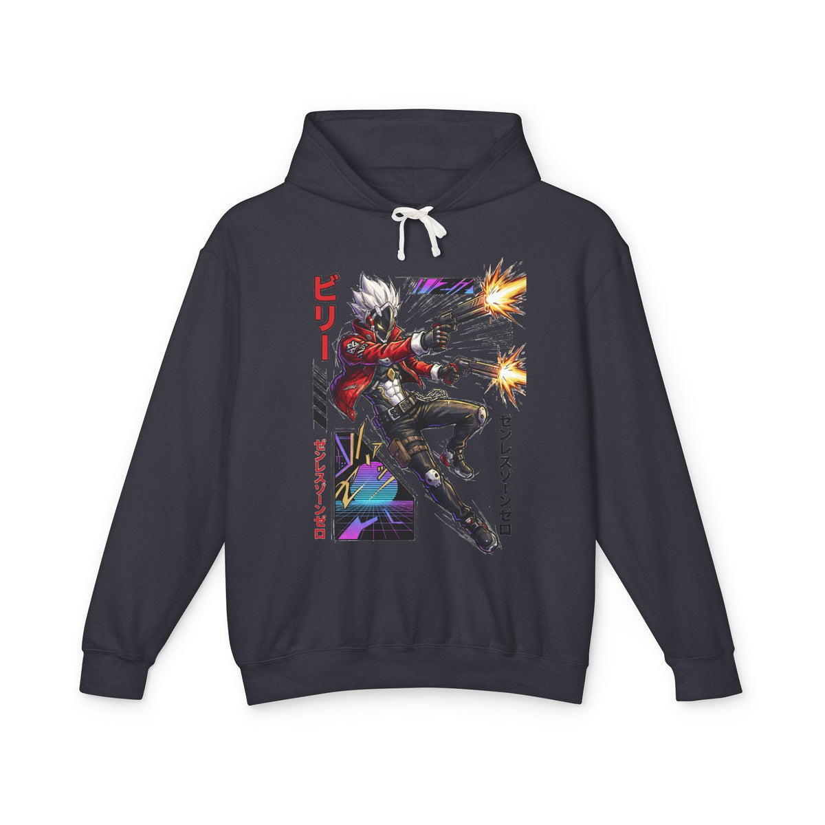 Zenless Zone Zero Billy Kid Dual Revolvers Synthwave Fan Art Hoodie