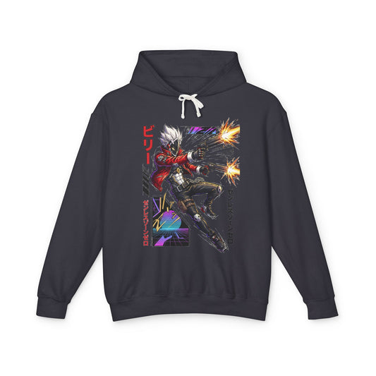 Zenless Zone Zero Billy Kid Dual Revolvers Synthwave Fan Art Hoodie