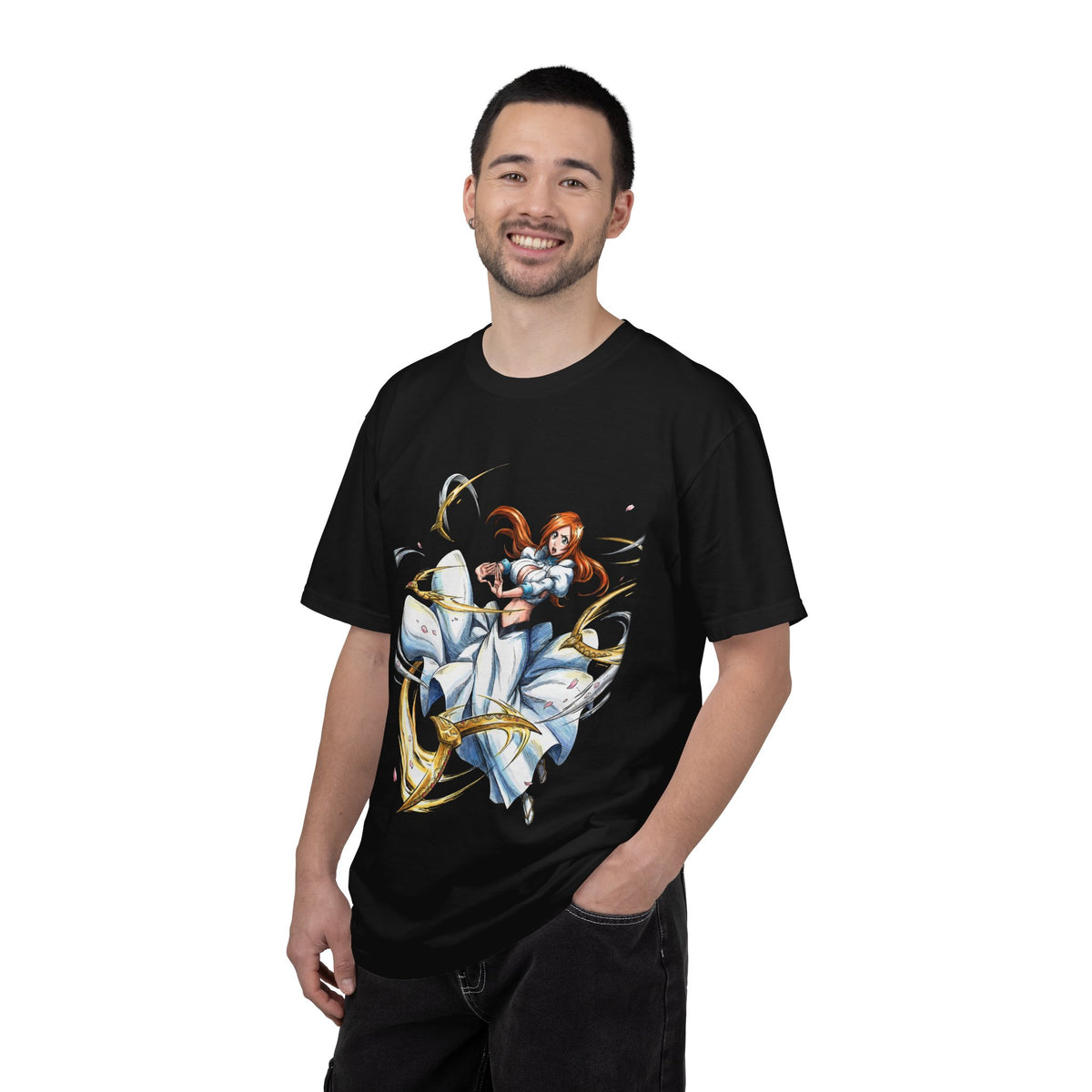 Bleach Orihime Inoue Blue Flower Hairpins Art Premium T-Shirt
