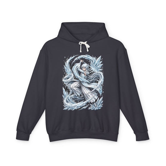 Bankai Rukia Kuchiki Bleach Violet Eyes Black Hair Design Unisex Premium Hoodie