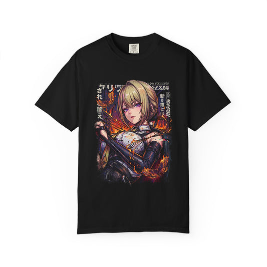 Evelyn Chevalier ZZZ Red Burning Tethers Portrait Premium T-Shirt