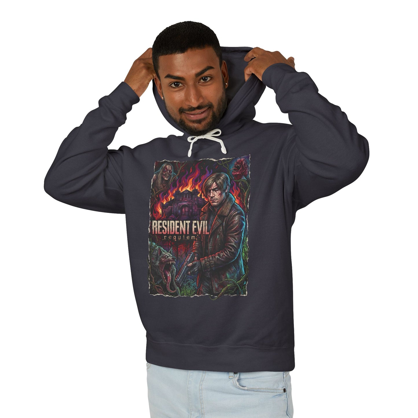 Resident Evil 9 Leon Kennedy DSO Agent Raccoon Legacy Horror Unisex Premium Hoodie