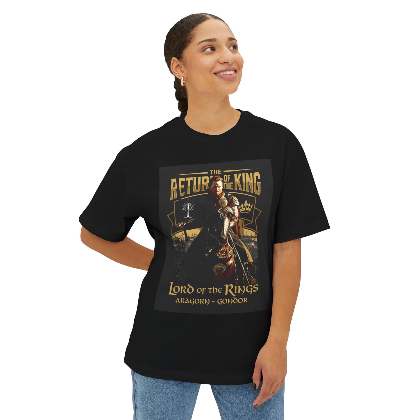 Lord of the Rings Film Art: Middle-earth Adventure Premium Oversized Unisex T-Shirt