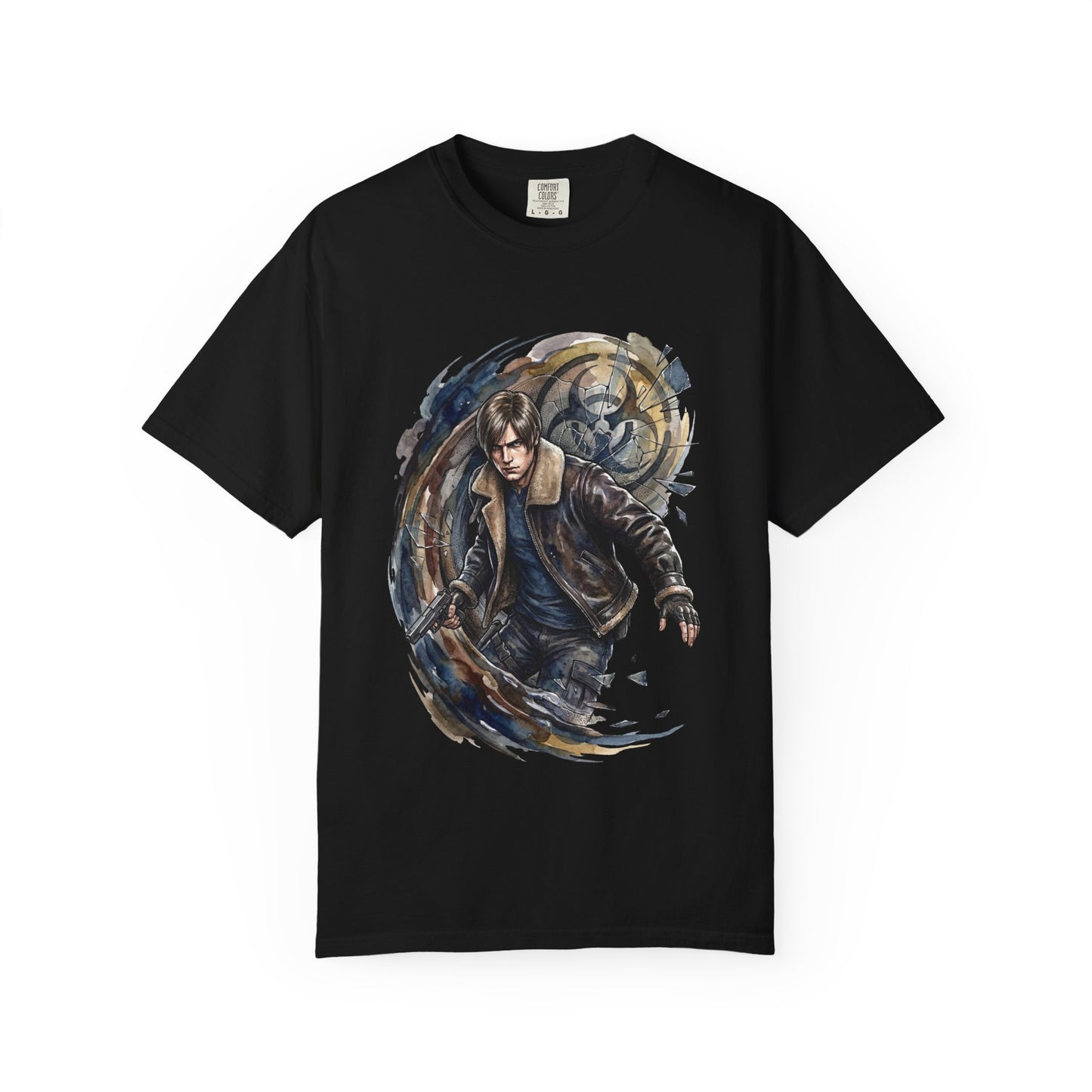 RE9 Leon Kennedy Veteran Hero Chainsaw Wield Survival Design Premium T-Shirt