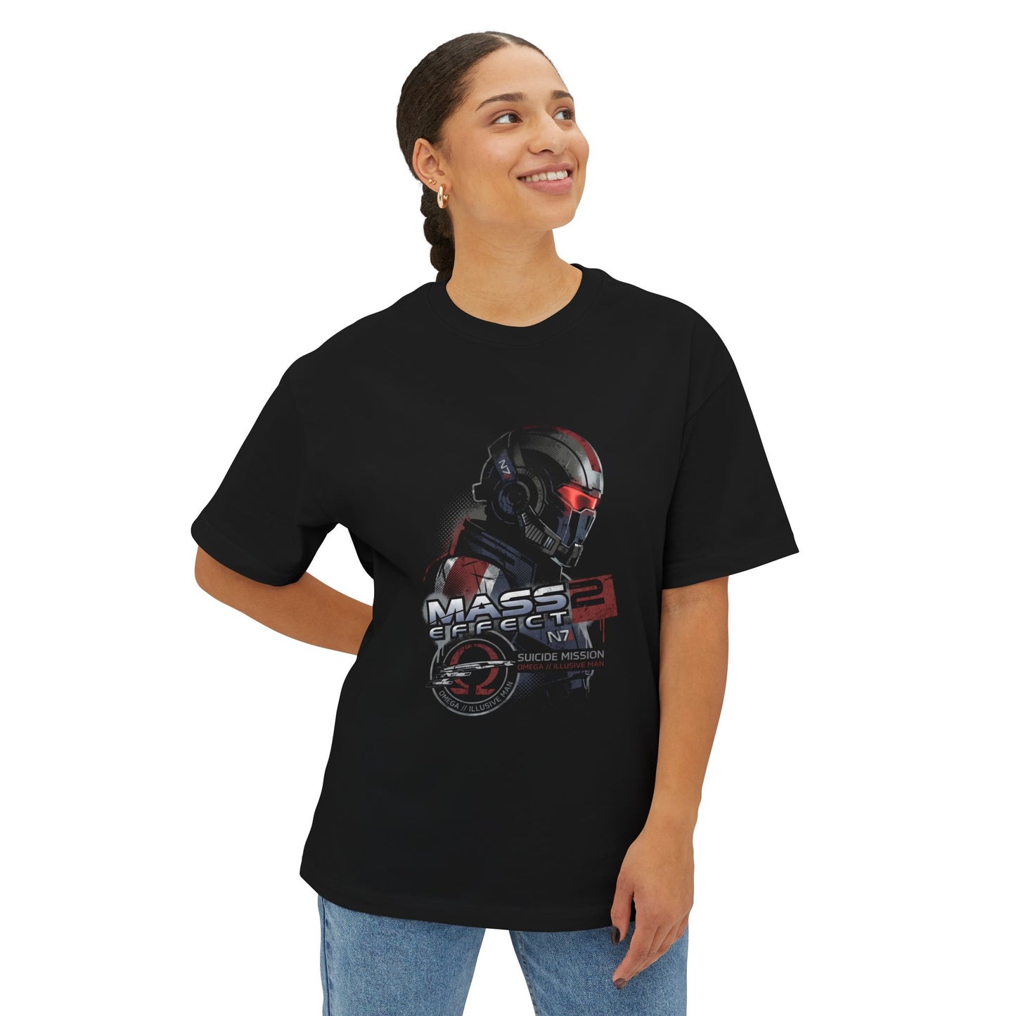 Mass Effect Normandy SR-2 Iconic Starship Explorer Premium Oversized Unisex T-Shirt