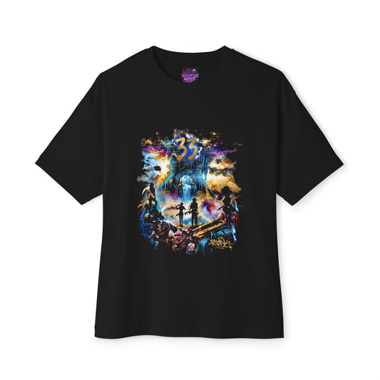 Golden Expedition 33: Red Gommage Street Fashion Legend Facing the Paintress Premium Oversized Unisex T-Shirt