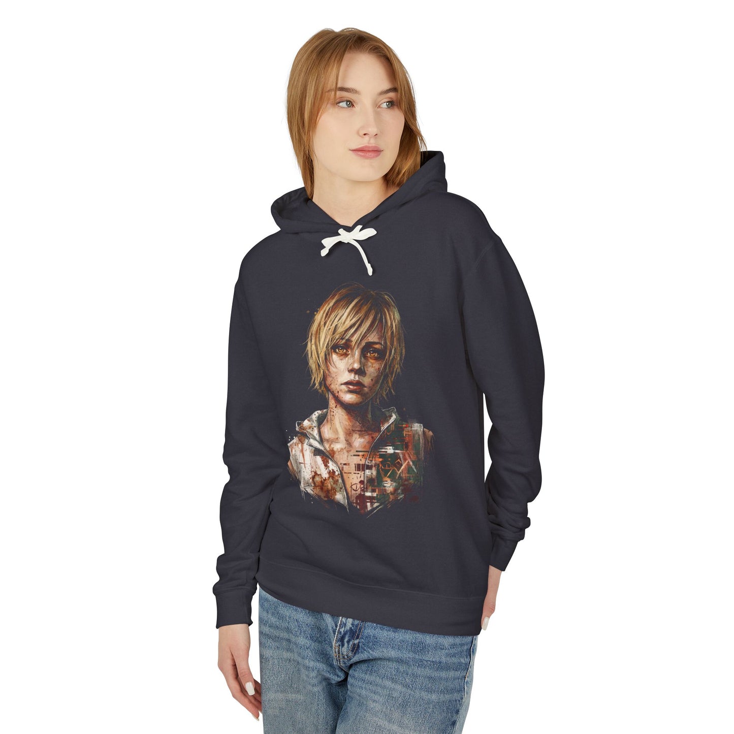 Silent Hill 3 Heather Mason Orange Hoodie Denim Vest Design Unisex Premium Hoodie