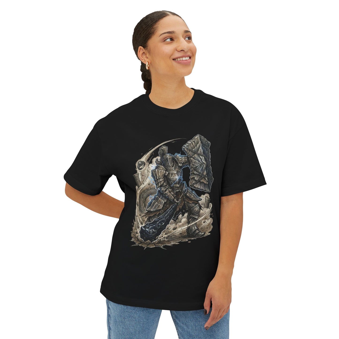 Epic Havel Knight Tower of Strength Art Premium Oversized Unisex T-Shirt