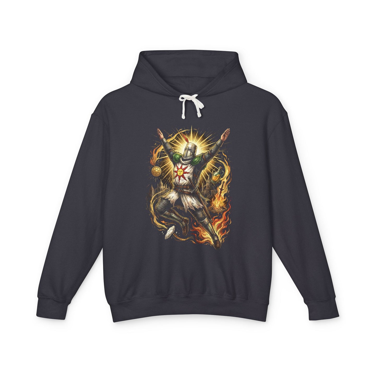 Dark Souls Solaire of Astora Praise the Sun Iconic Design Unisex Premium Hoodie