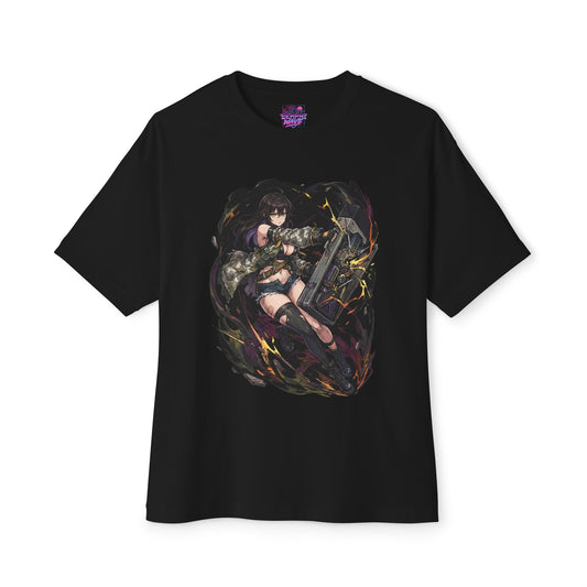 Chaos Zero Nightmare Maribel Heavy Cannon Gold Sparks Fan Art Oversized T-Shirt