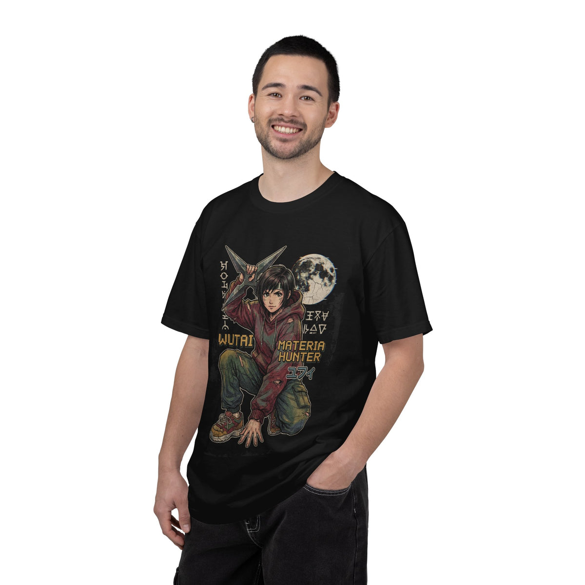 Final Fantasy VII Yuffie Kisaragi Ninja Shuriken Green Top Design Premium T-Shirt