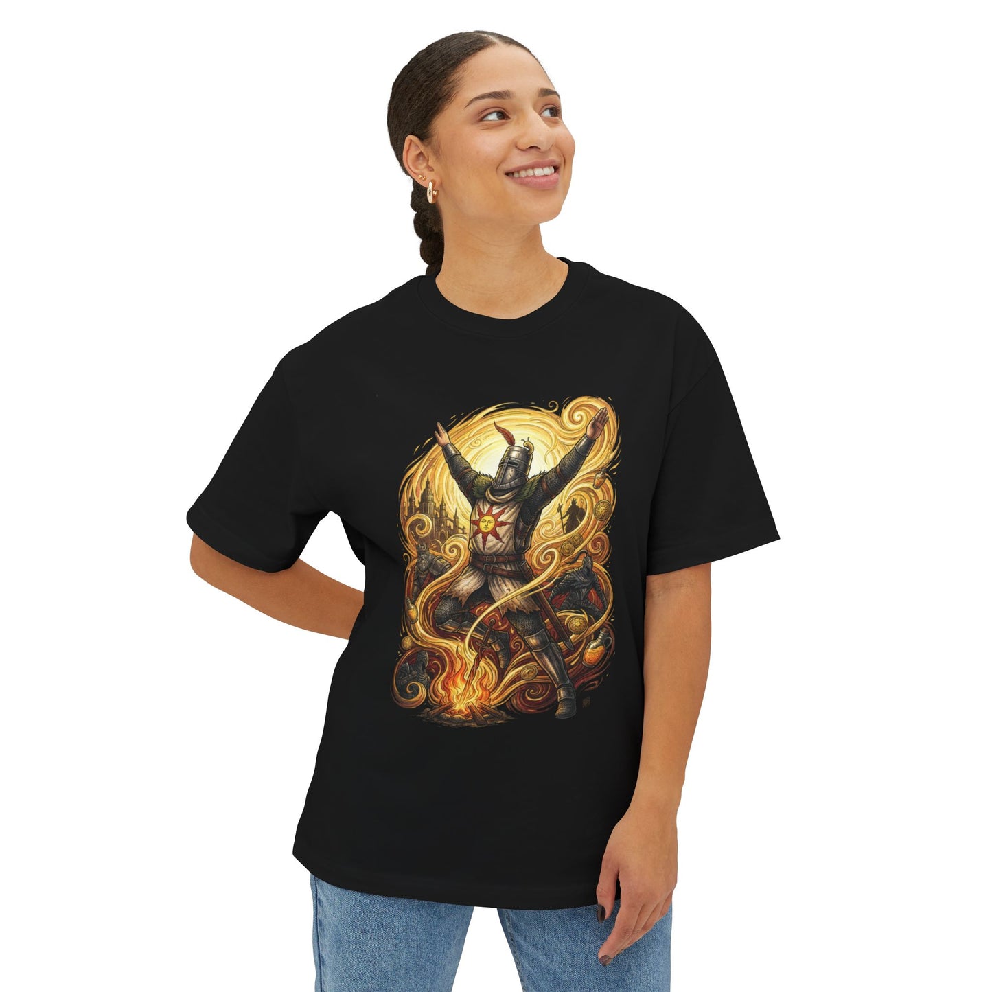 Solaire of Astora Praise the Sun Knight Premium Oversized Unisex T-Shirt