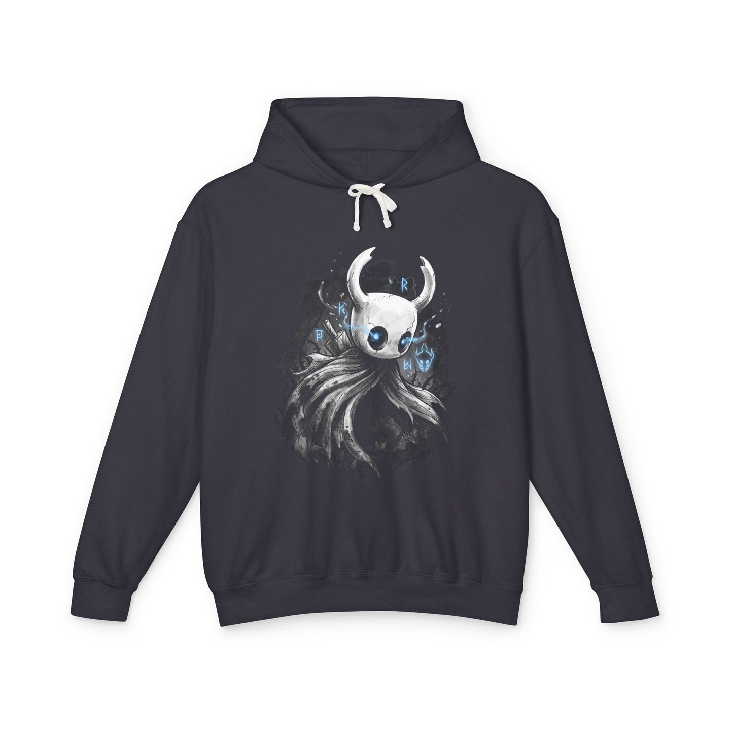 Hollow Knight Ghost Navy Cape Broken Nail Portrait Unisex Premium Hoodie