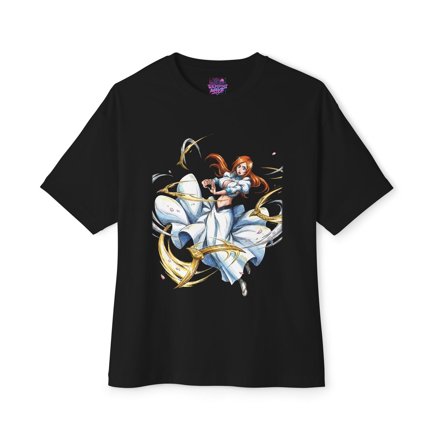 Bleach Orihime Inoue Blue Flower Hairpins Art Premium Oversized Unisex T-Shirt
