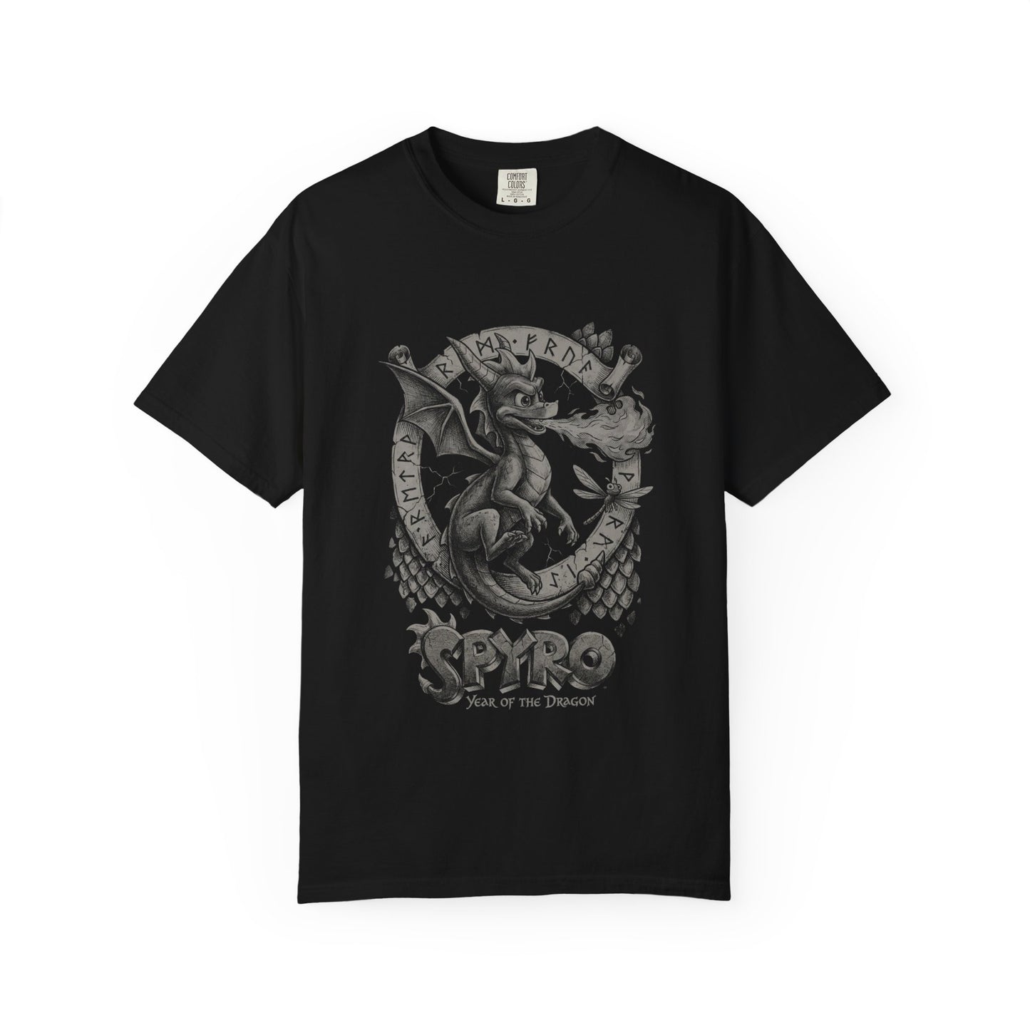 Spyro the Dragon and Hornet from Silksong Mischievous Hero – Wings Glide Fire Attack Pose Premium T-Shirt