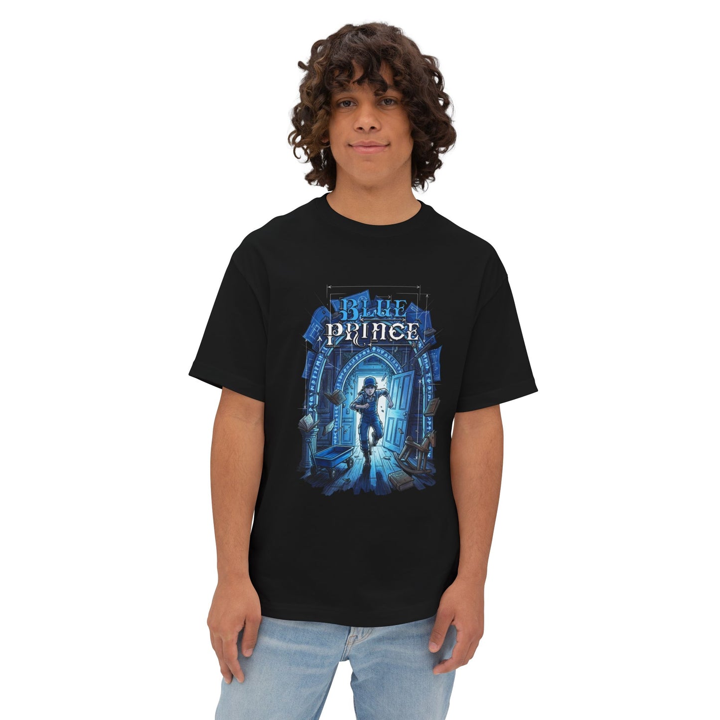 Blue Prince Game Mt Holly Shifting Rooms Puzzle Design Premium Oversized Unisex T-Shirt