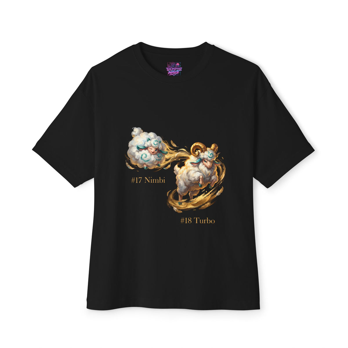 Nimbi Turbo Aniimo Evolution Line Gold Oil Painting - Oversized Premium Tee