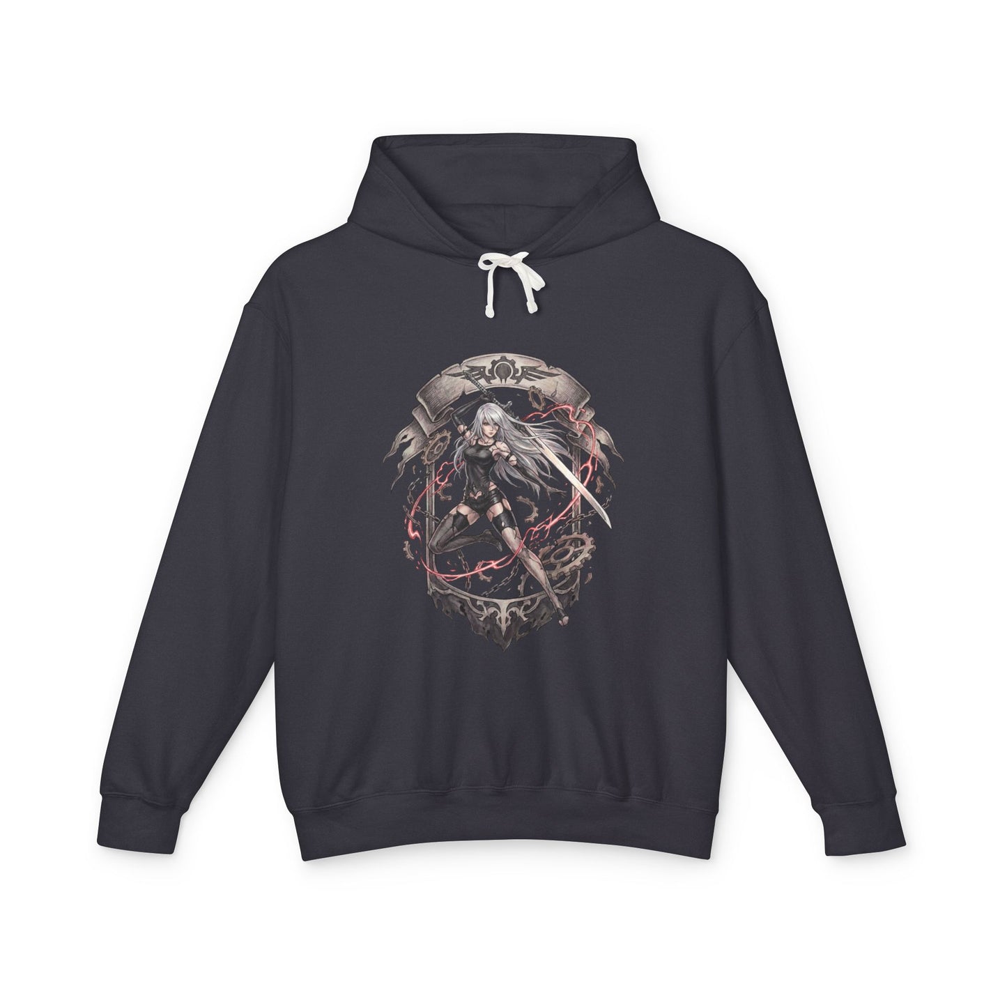 2B YoRHa Elegant Goth Dress Katana Design Unisex Premium Hoodie