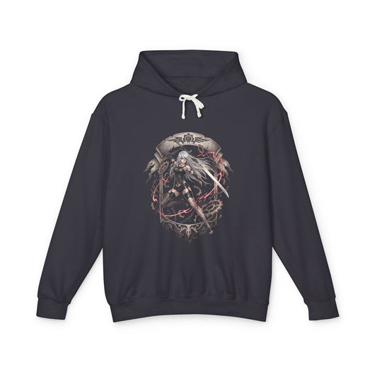 2B YoRHa Elegant Goth Dress Katana Design Unisex Premium Hoodie