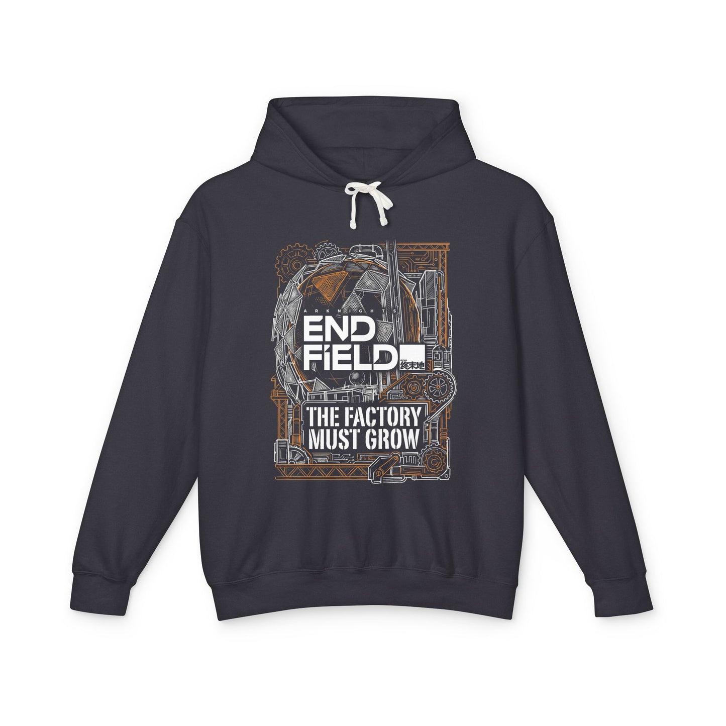 Endfield Factory Must Grow Arknights Meme Retro Pixel Factory Automation Infinite Growth Unisex Premium Hoodie