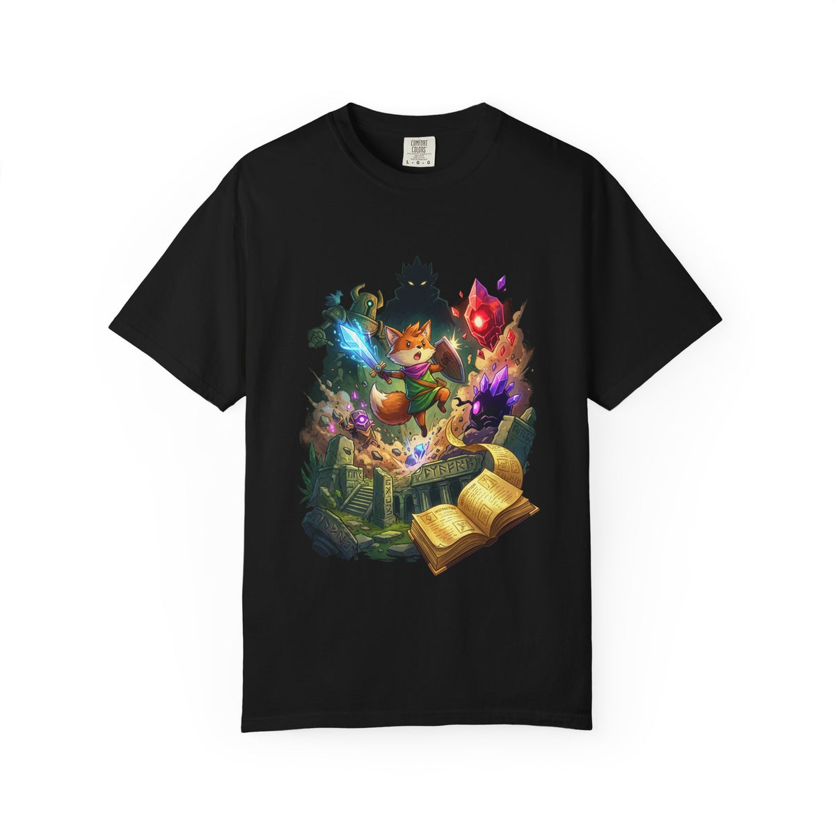 Tunic Fox Hero Ruins Crystals Instruction Manual T-Shirt