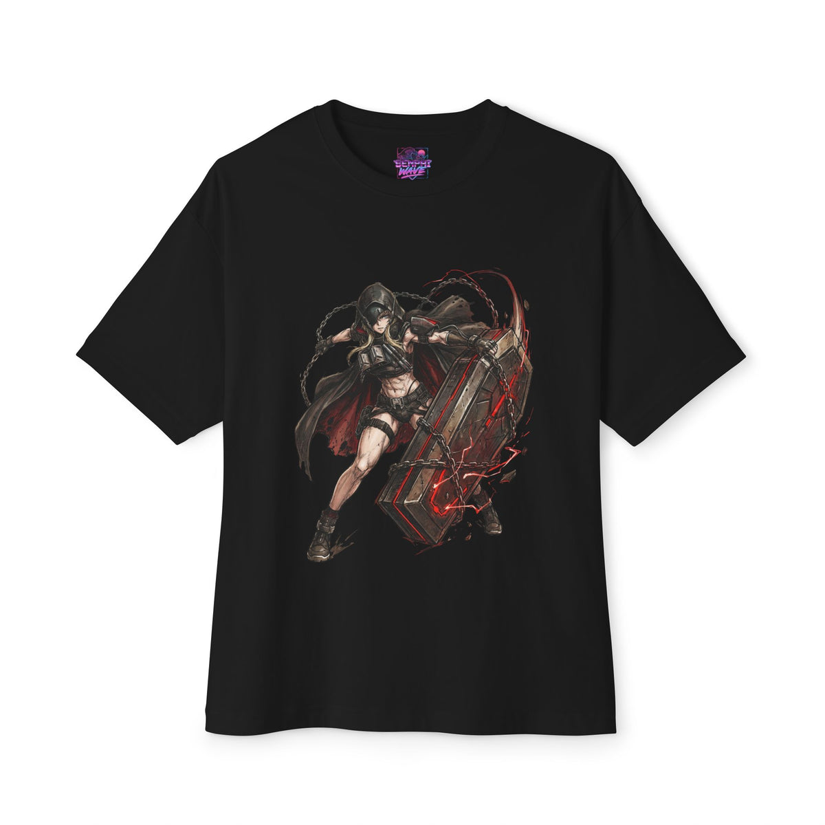 Nikke Grave Hooded Coffin Bearer Fan Art Oversized T-Shirt