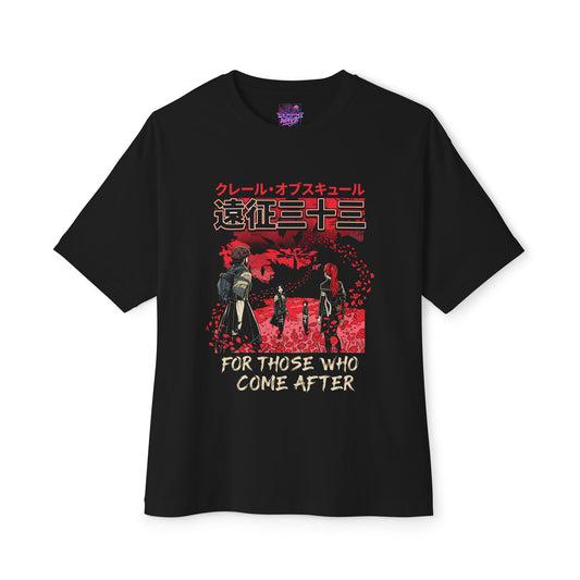 Streetwear Red Petals: Clair Obscur Expedition 33 Premium Oversized Unisex T-Shirt