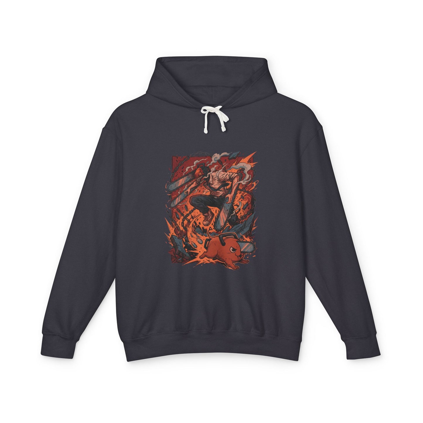 Chainsaw Man Denji Chainsaw Head Pull Cord Devil Hunter Design Unisex Premium Hoodie