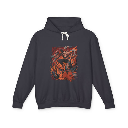 Chainsaw Man Denji Chainsaw Head Pull Cord Devil Hunter Design Unisex Premium Hoodie